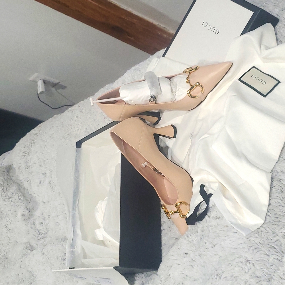 100 authentic  gucci Malaga Kid Deva horse bit rose mole new